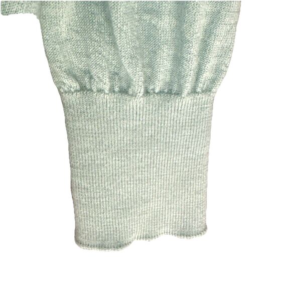 Ann Mashburn Size L Womens V-neck 100% Cashmere Sweater Pullover Mint Green - Picture 6 of 11